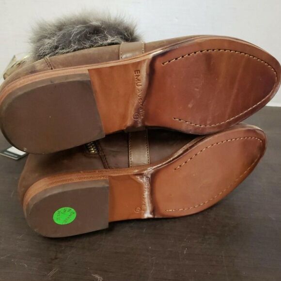EMU Australia Bauxite Hi Brown Leather and Fur Boots - Size 7 - NWT - Picture 5 of 6